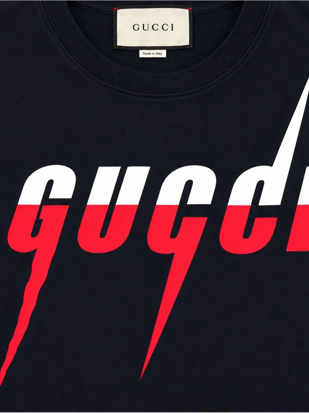 Gucci black T-Shirt with Red and White Logo Graphic